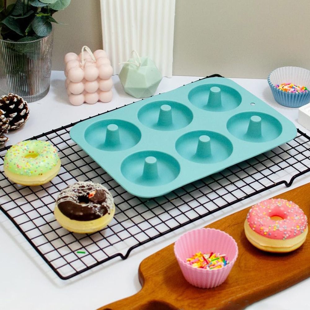 Donut Mold Silicone - 3PCS Household Silicone 6-Cavity Donut Baking