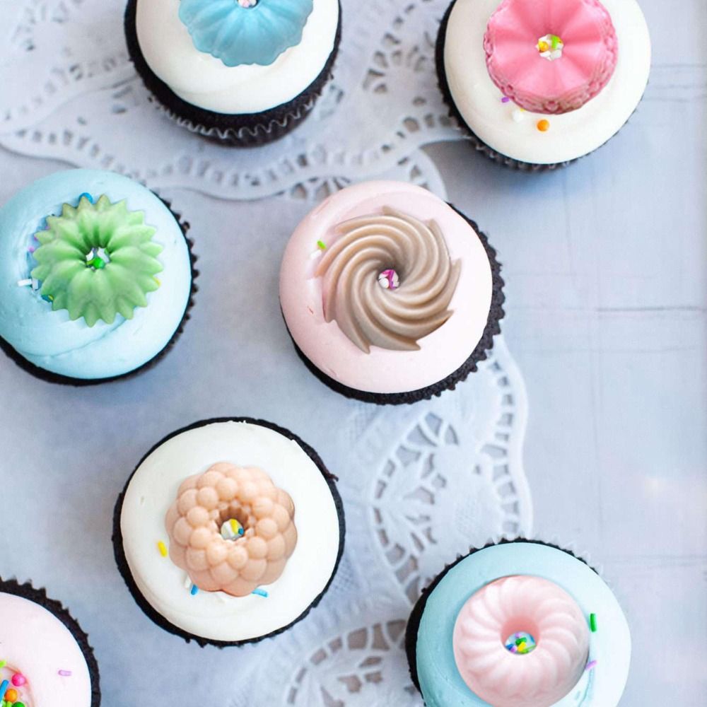Donut Mold Silicone - 6-Cavity Mini Cake Pans Silicone Reusable