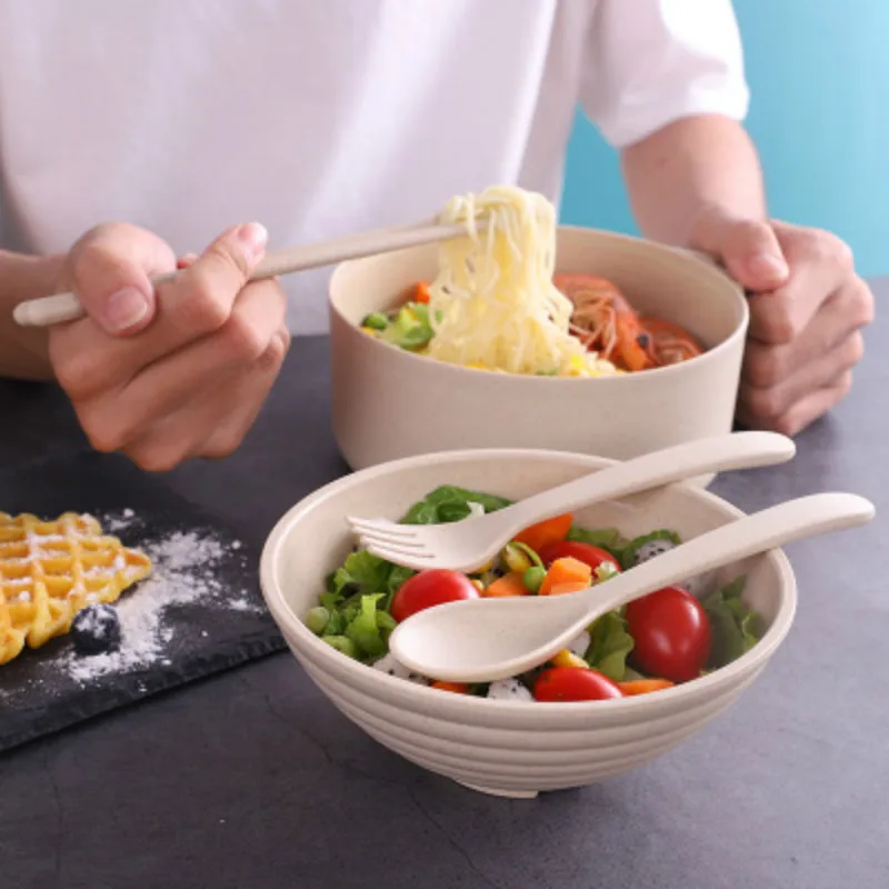 Dim Sum Basket - Large Capacity Wheat Straw Rice Bowl