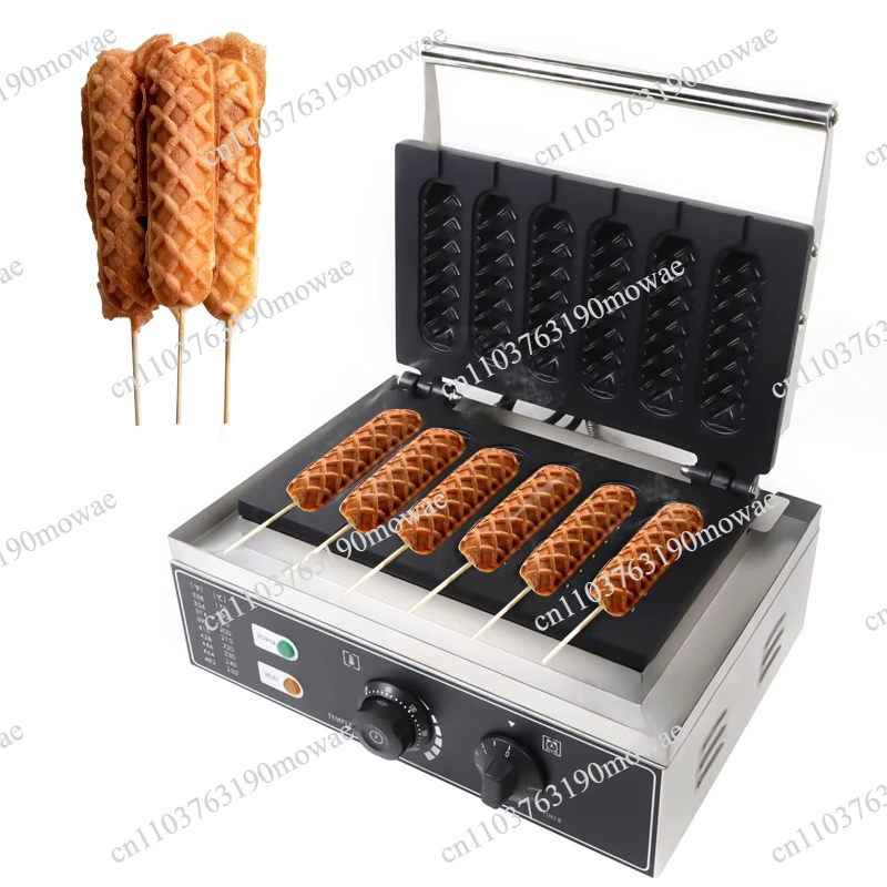Corn Dog Stick - 6-Piece Non-stick Waffle Bar Machine Stainless