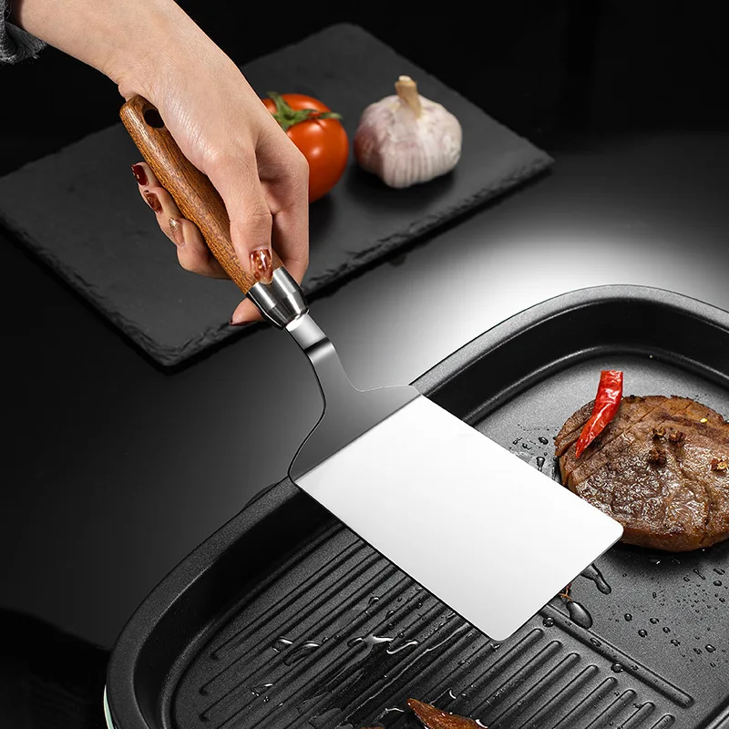 Stainless Steel Square Head St - Okonomiyaki Spatula 评论和价格
