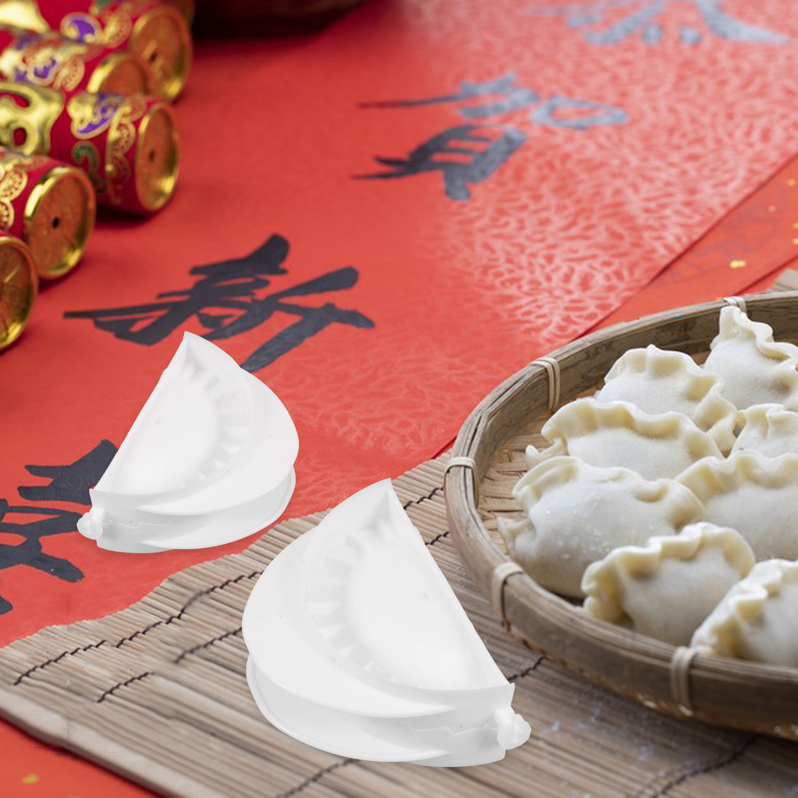 4Pcs Dumpling Maker Set PP Mat - Dumpling Press Set 评论和价格