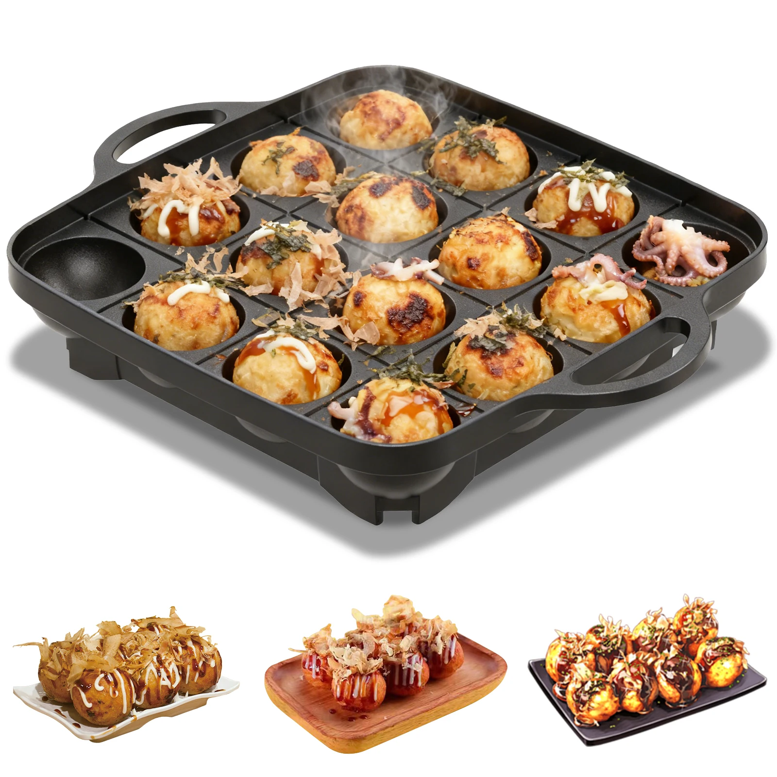 16 Holes Takoyaki Pan Cast Alu - Takoyaki Grill Plate 评论和价格