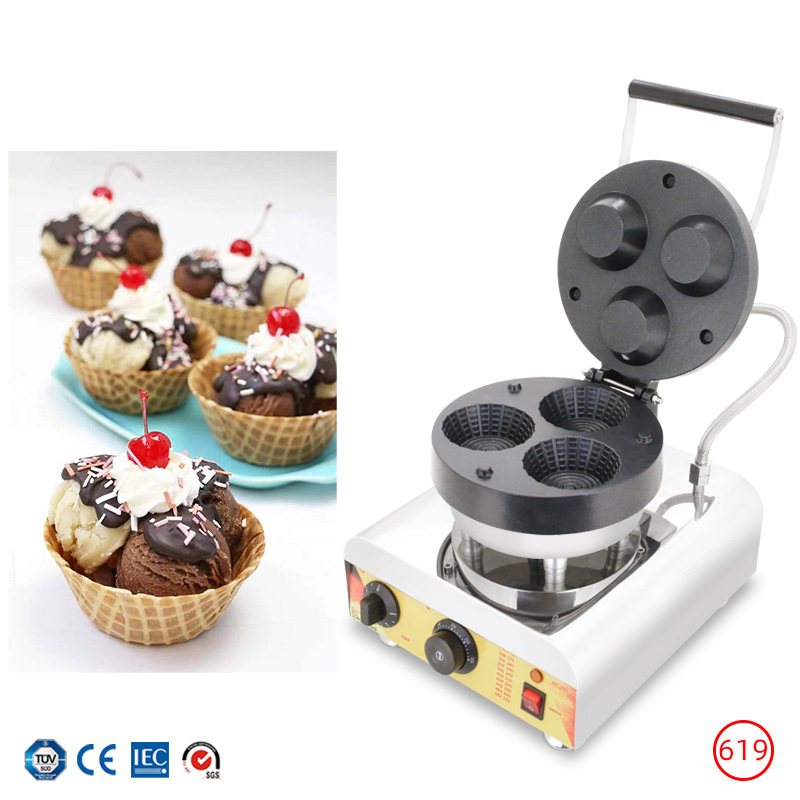 Commercial Triple-Hole Ice Cre - Waffle Cone Maker 评论和价格