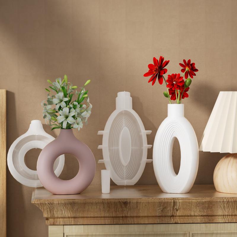 Nordic Donut Shape Vase Silico - Donut Mold Silicone 评论和价格