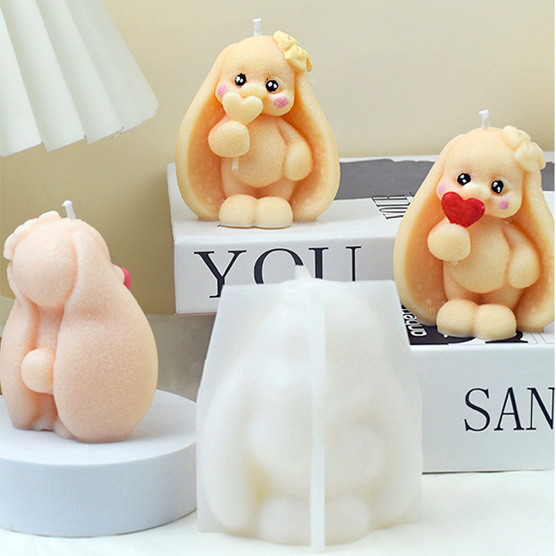 3D Long-eared Rabbit Silicone  - Bunny Cake Mold 评论和价格