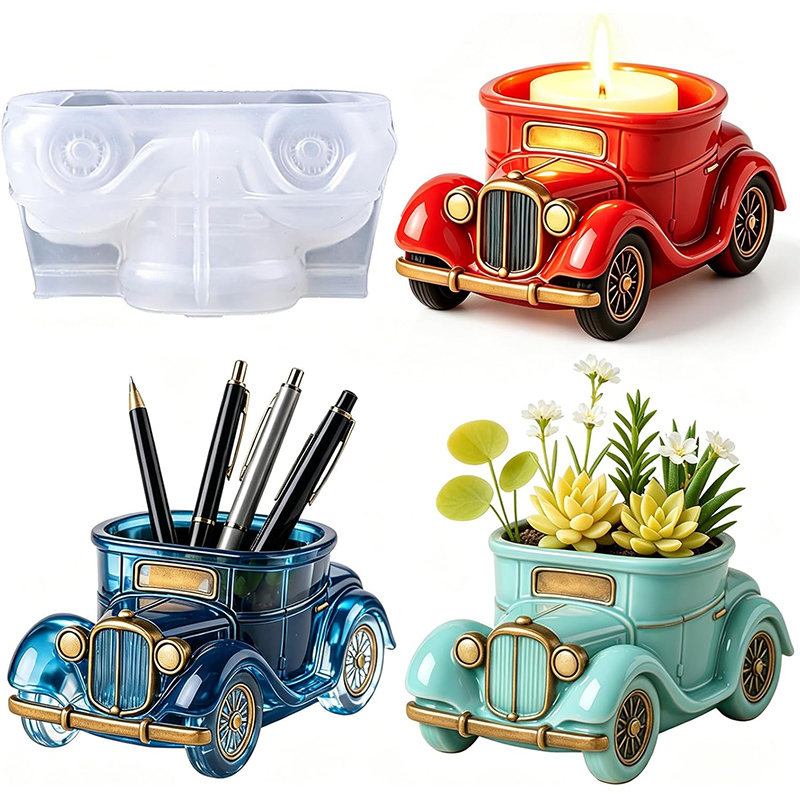 3D Vintage Bus Car Succulent P - Potsticker Mold 评论和价格