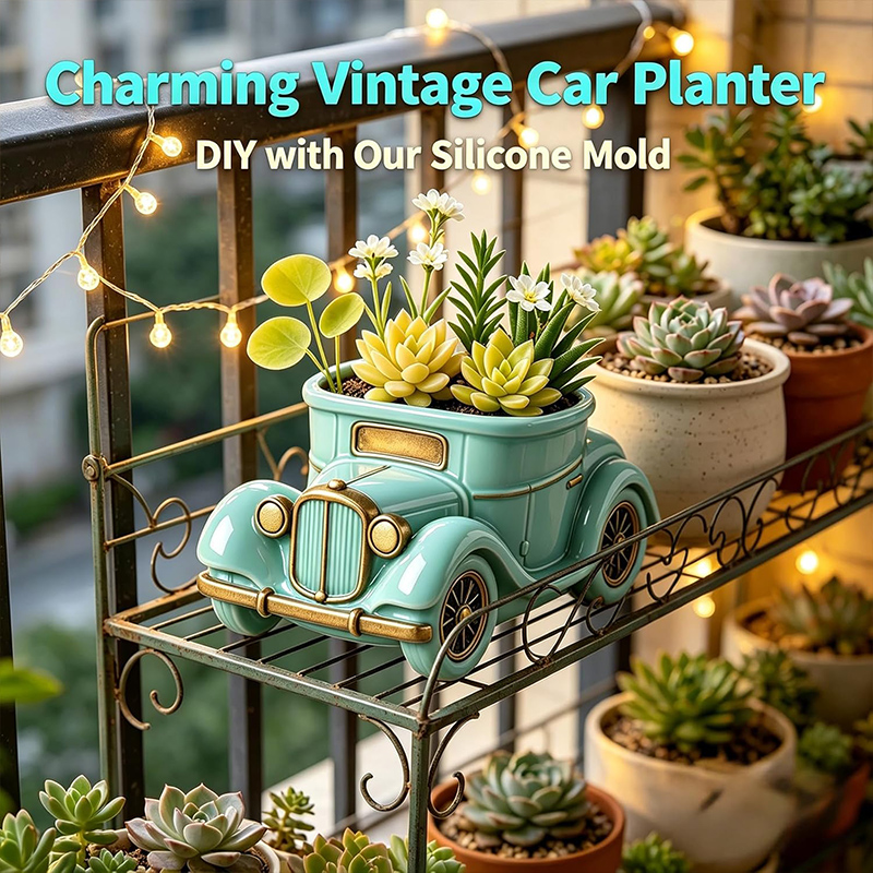 3D Vintage Bus Car Succulent P - Potsticker Mold 评论和价格