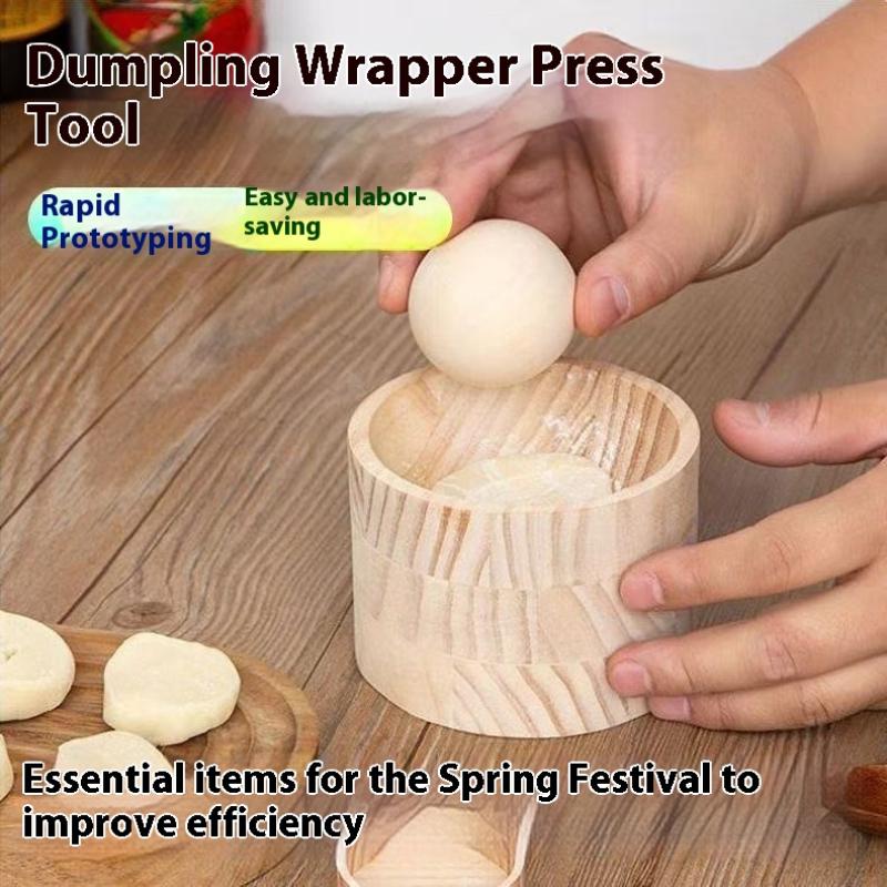 1 Set Wooden Dumpling Maker -  - Dumpling Press Set 评论和价格