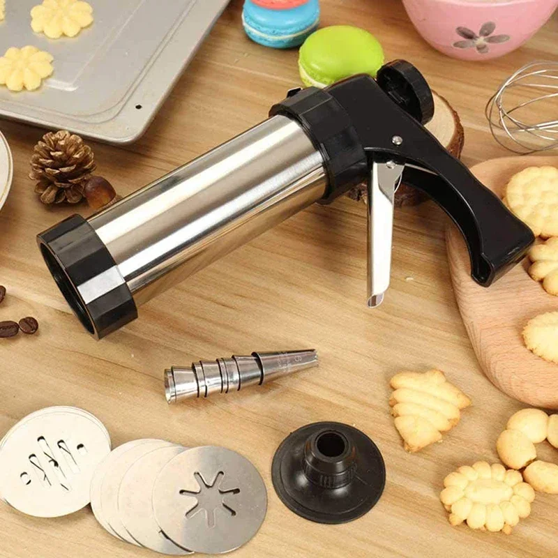 Cookie Press Gun Kit Stainless - Churros Maker Gun 评论和价格