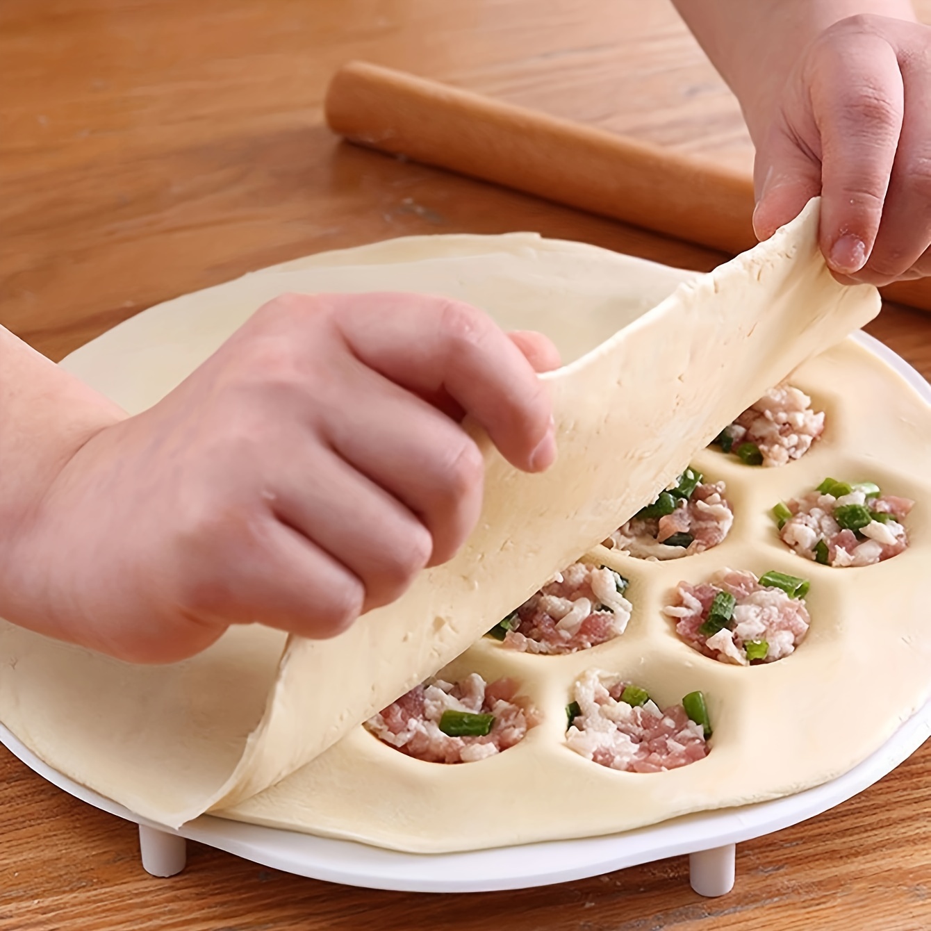 1pc- Simple Chinese Dumplings  - Dumpling Press Set 评论和价格