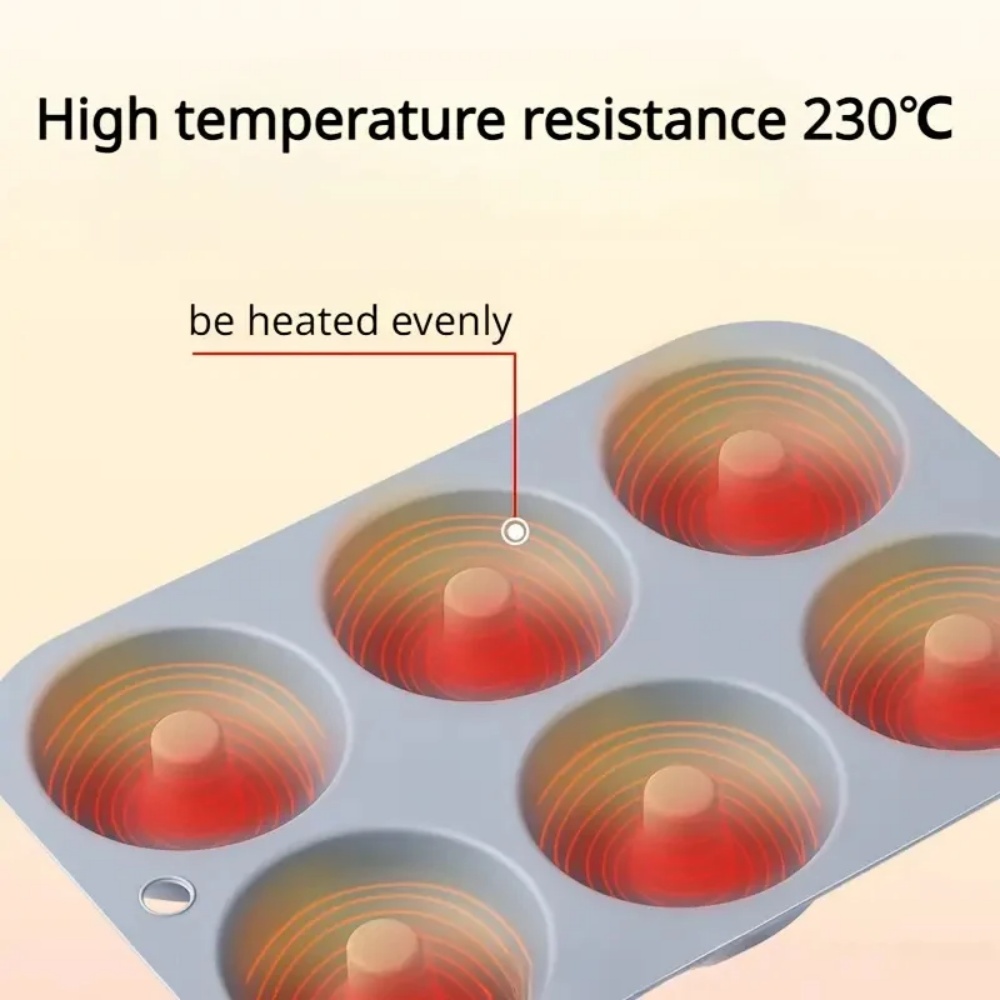 6Holes Baking Mold Food Grade  - Donut Mold Silicone 评论和价格