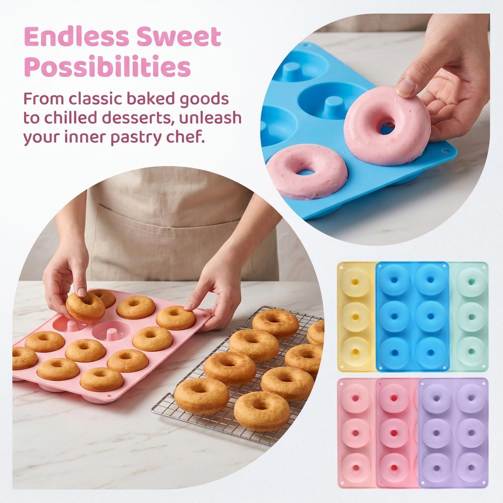 1PC Silicone Donut Mold Baking - Donut Mold Silicone 评论和价格