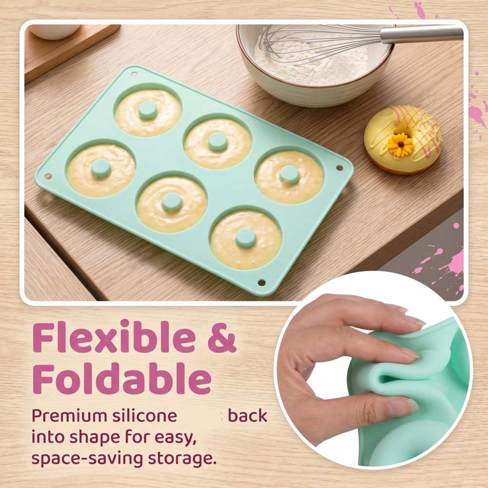1PC Silicone Donut Mold Baking - Donut Mold Silicone 评论和价格