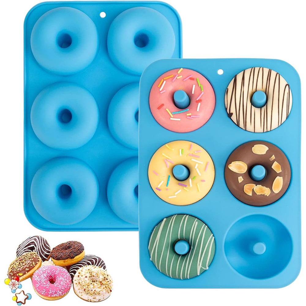 3PCS Household Silicone 6-Cavi - Donut Mold Silicone 评论和价格