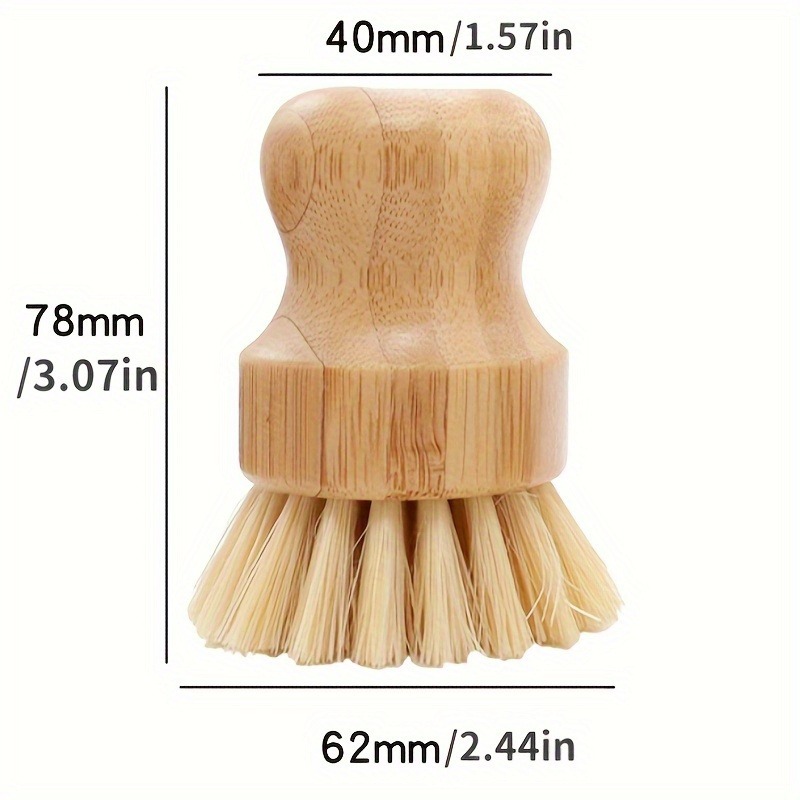 Bamboo Dish Scrub Brush Soap D - Cast Iron Corn 评论和价格