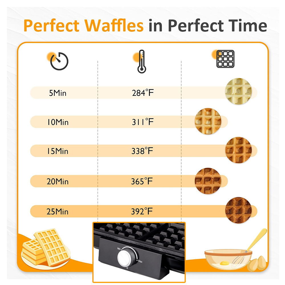 4-Slice Belgian Waffle Maker 1 - Egg Waffle Pan 评论和价格