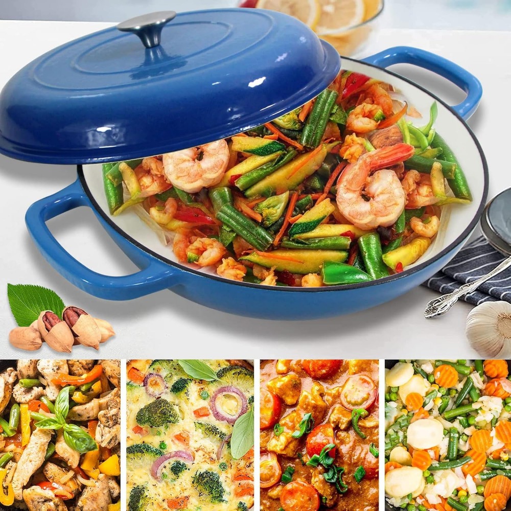 4.5L Dutch Oven Soup Pot Cast  - Cast Iron Corn 评论和价格