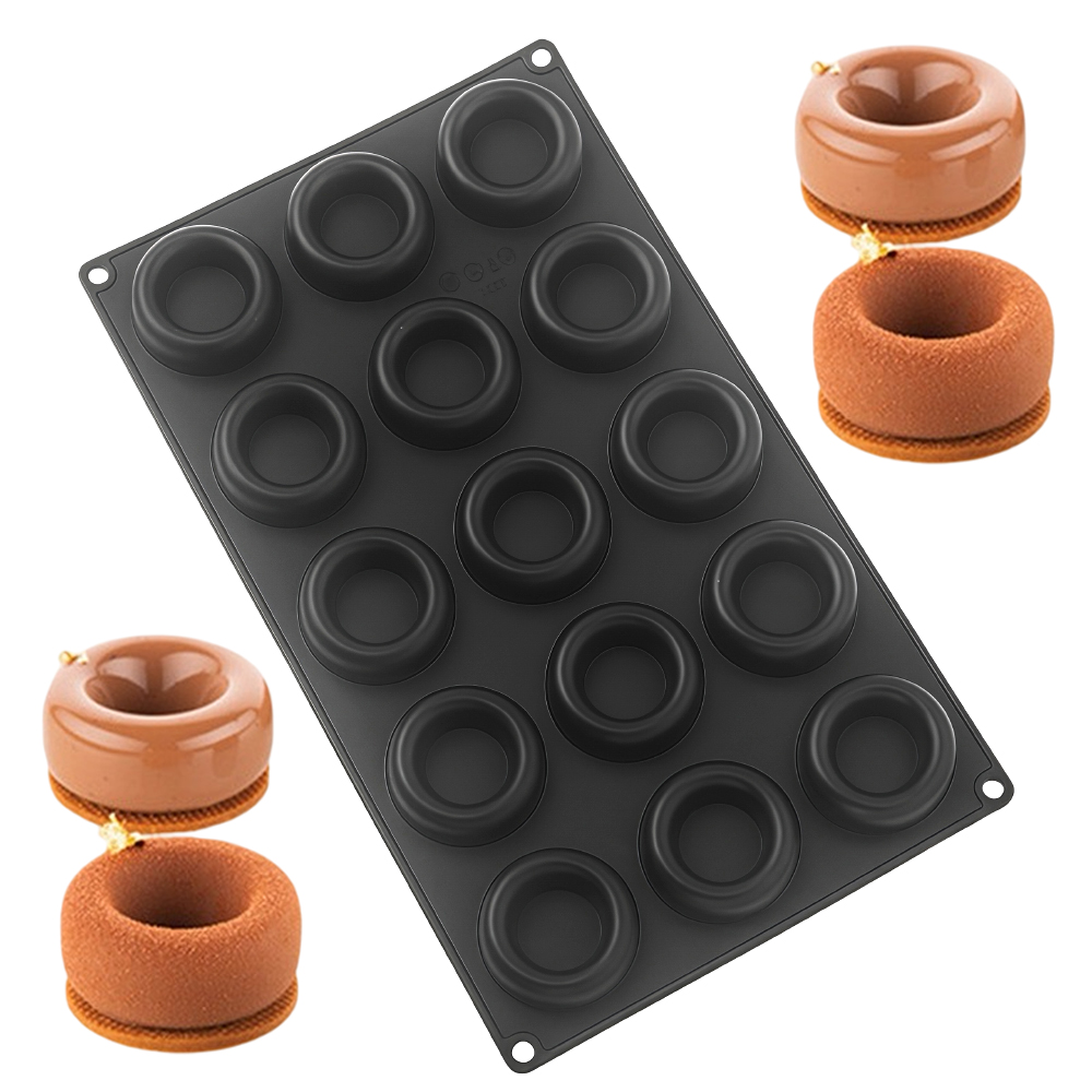 15 Cell Circular Concave Donut - Donut Mold Silicone 评论和价格