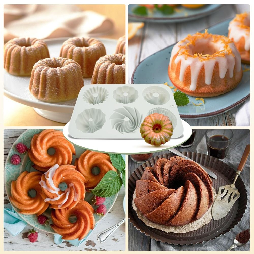 6-Cavity Mini Cake Pans Silico - Donut Mold Silicone 评论和价格