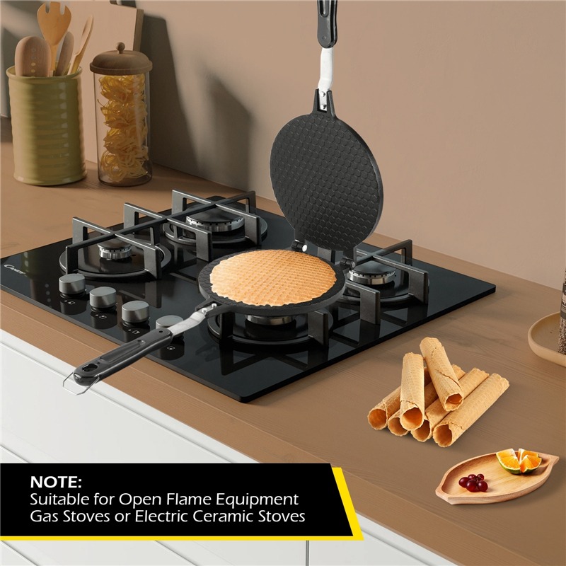 22cm Non-Stick Egg Roll Waffle - Egg Waffle Pan 评论和价格