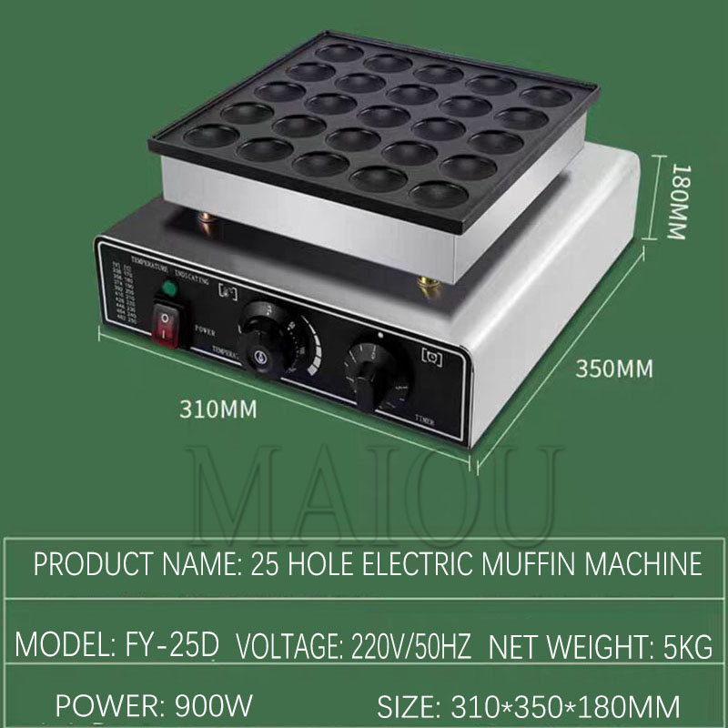 25 Holes Pancake Waffle Makers - Mini Pancake Griddle 评论和价格