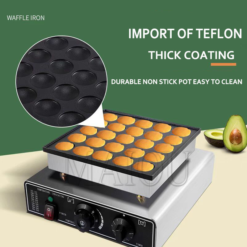 25 Holes Pancake Waffle Makers - Mini Pancake Griddle 评论和价格