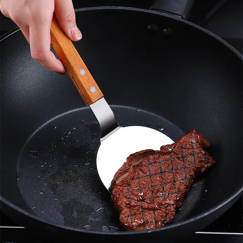 Stainless Steel Wooden Handle  - Okonomiyaki Spatula 评论和价格