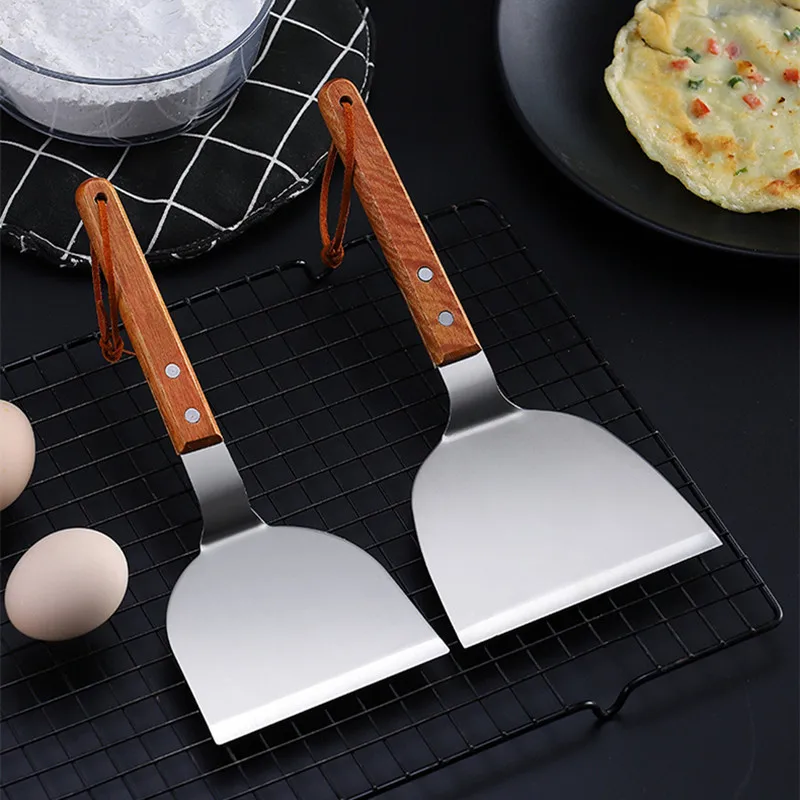 Stainless Steel Wooden Handle  - Okonomiyaki Spatula 评论和价格