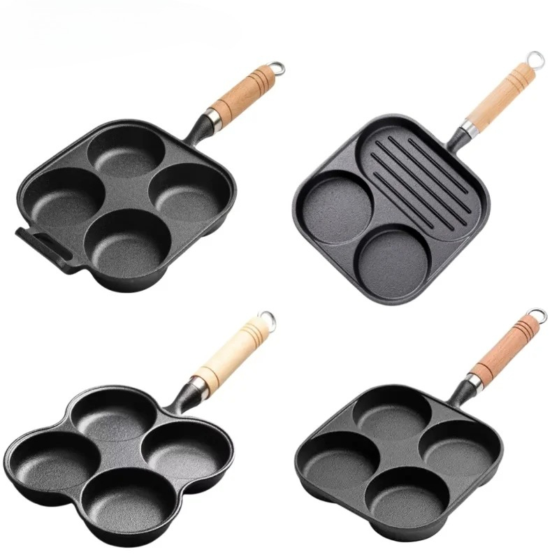 JUSTINLAU 2/4-Hole Cast Iron O - Egg Waffle Pan 评论和价格