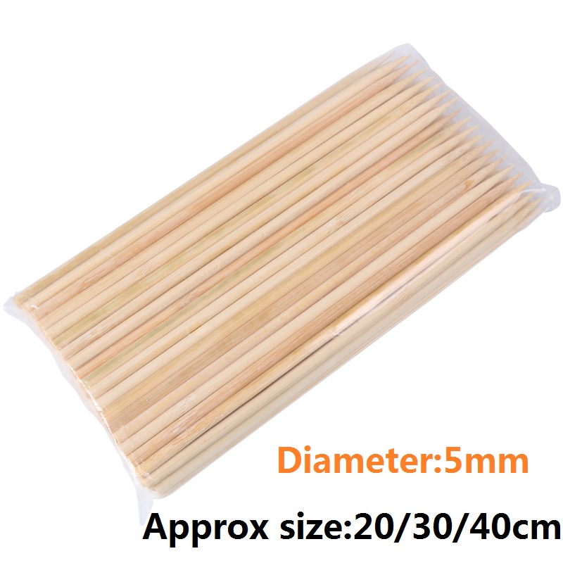 20/30/40cm x 5mm Bamboo Wooden - Corn Dog Stick 评论和价格