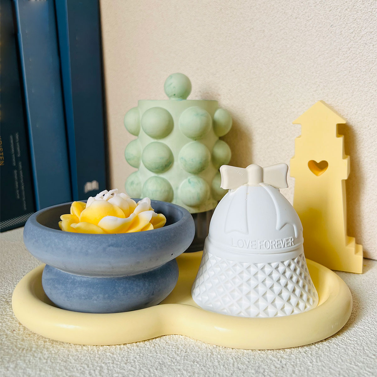 Bubble Jar Candle Vessel Concr - Donut Mold Silicone 评论和价格