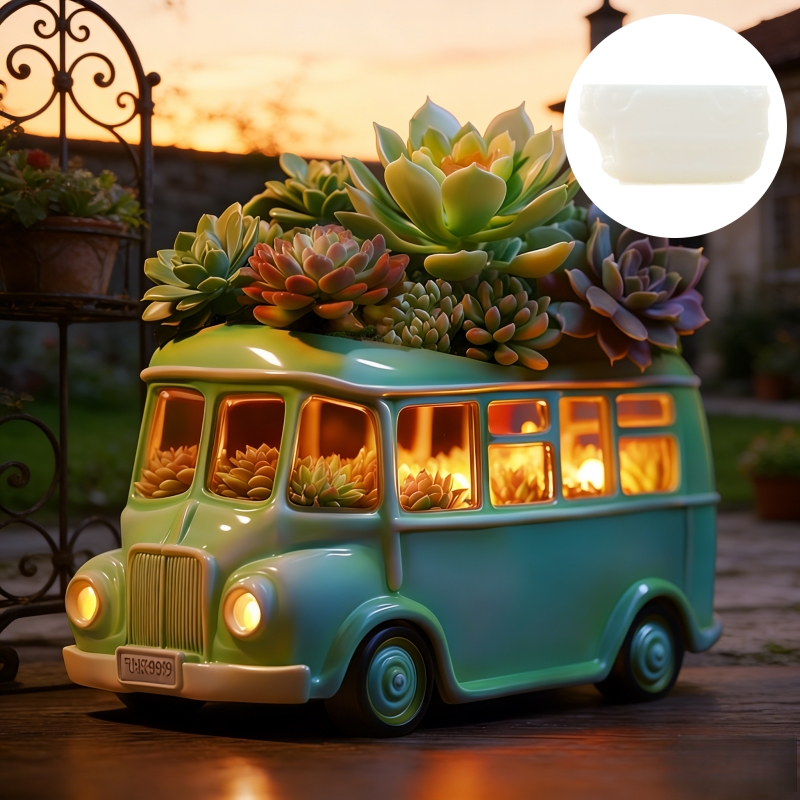 Bus succulent plant flowerpot  - Potsticker Mold 评论和价格