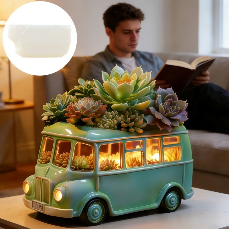 Bus succulent plant flowerpot  - Potsticker Mold 评论和价格