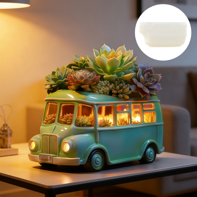 Bus succulent plant flowerpot  - Potsticker Mold 评论和价格