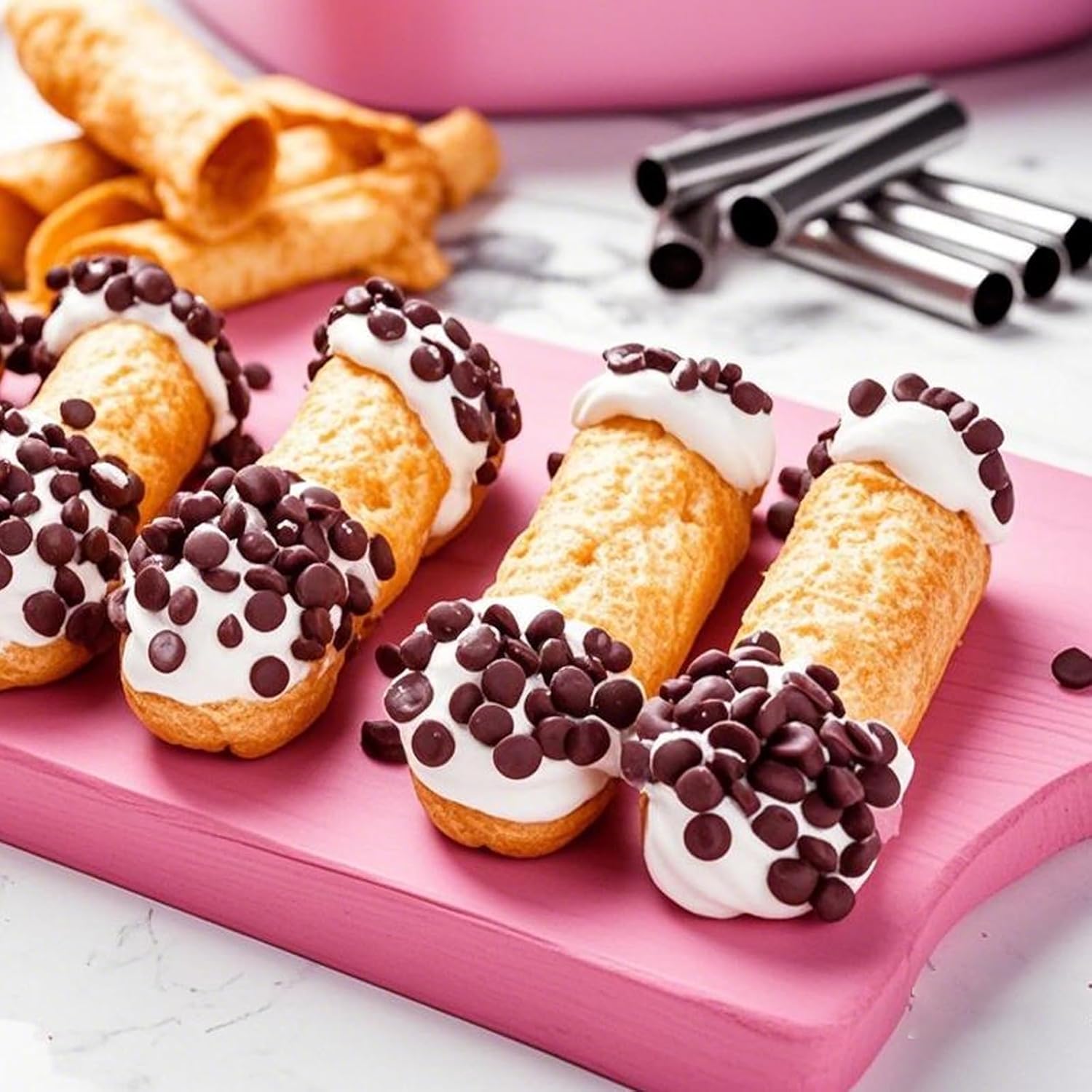 10/20PCS Cannoli Tubes, Food G - Danish Pancake Pan 评论和价格