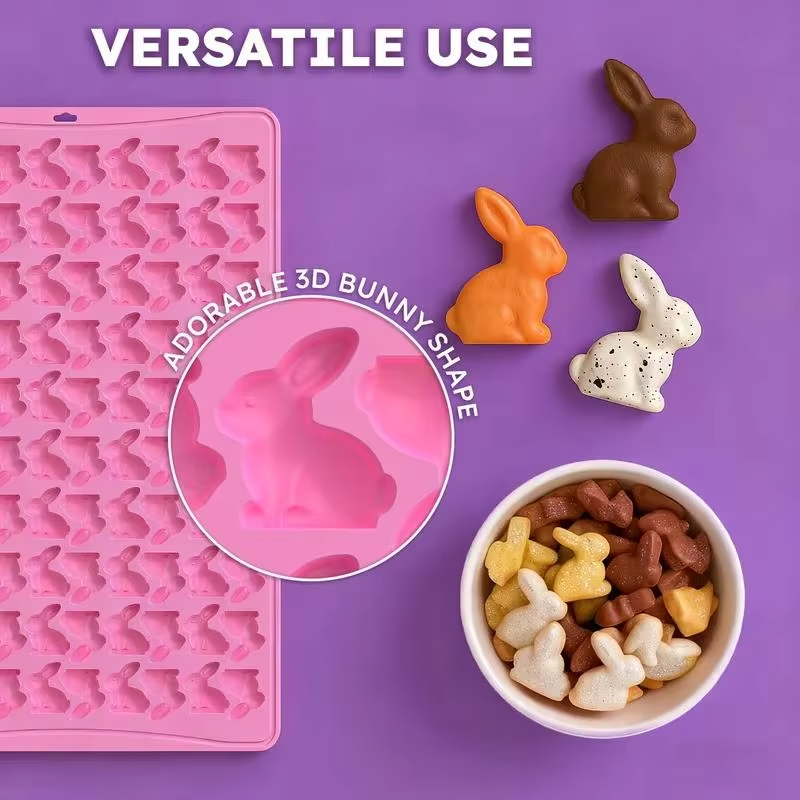 100Grid Silicone Rabbit Gummy  - Bunny Cake Mold 评论和价格