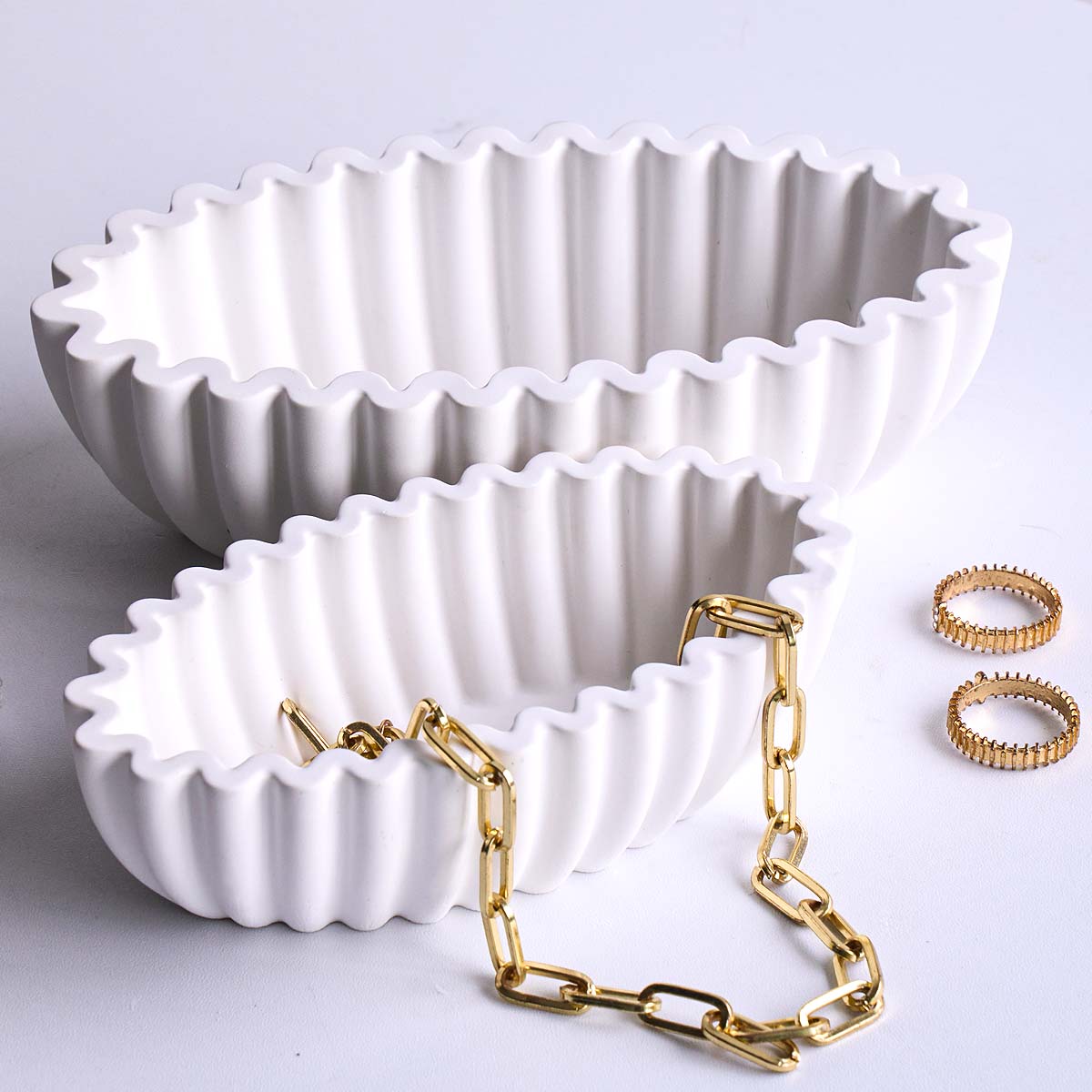 S/M/L Oval Striped Storage Bow - Potsticker Mold 评论和价格