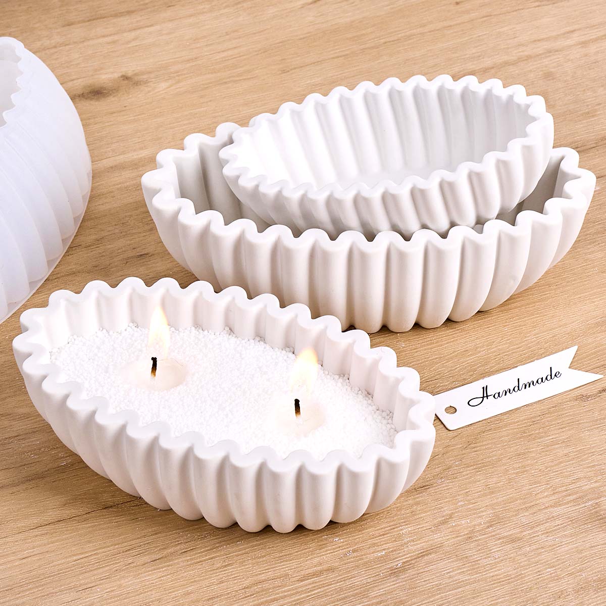 S/M/L Oval Striped Storage Bow - Potsticker Mold 评论和价格