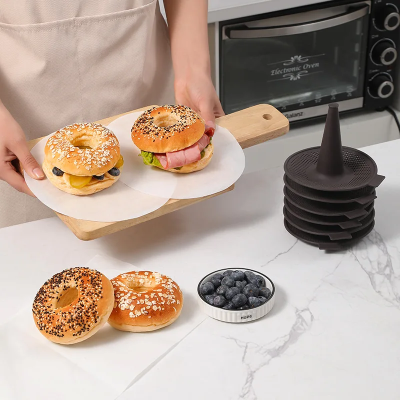 6Pcs Bagel Tools Silicone Mold - Donut Mold Silicone 评论和价格