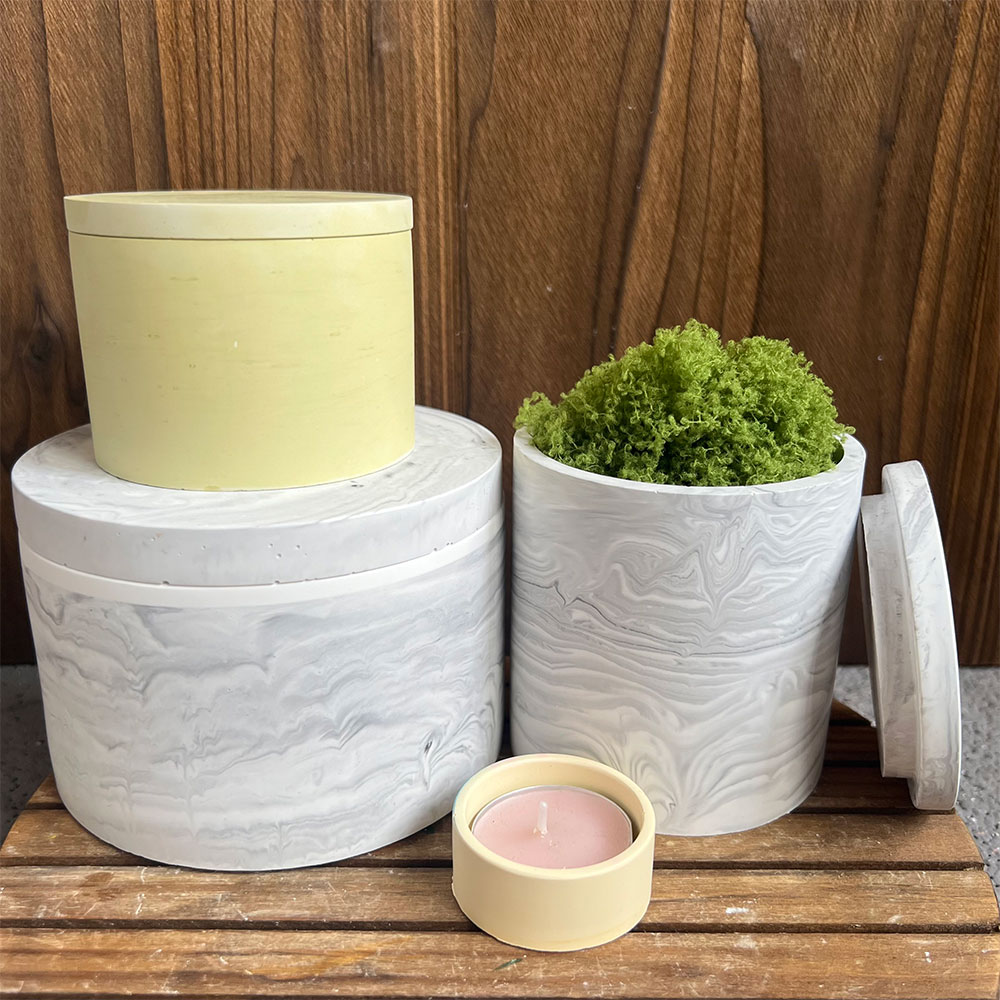 Round Cement Candle Canister S - Potsticker Mold 评论和价格