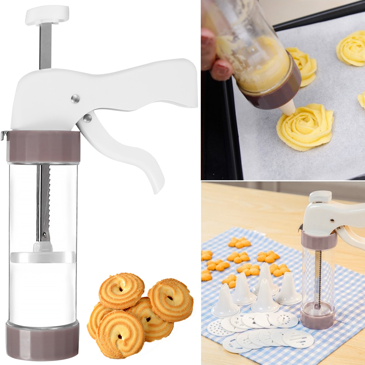 Cookie Press Set Cookie Press  - Churros Maker Gun 评论和价格