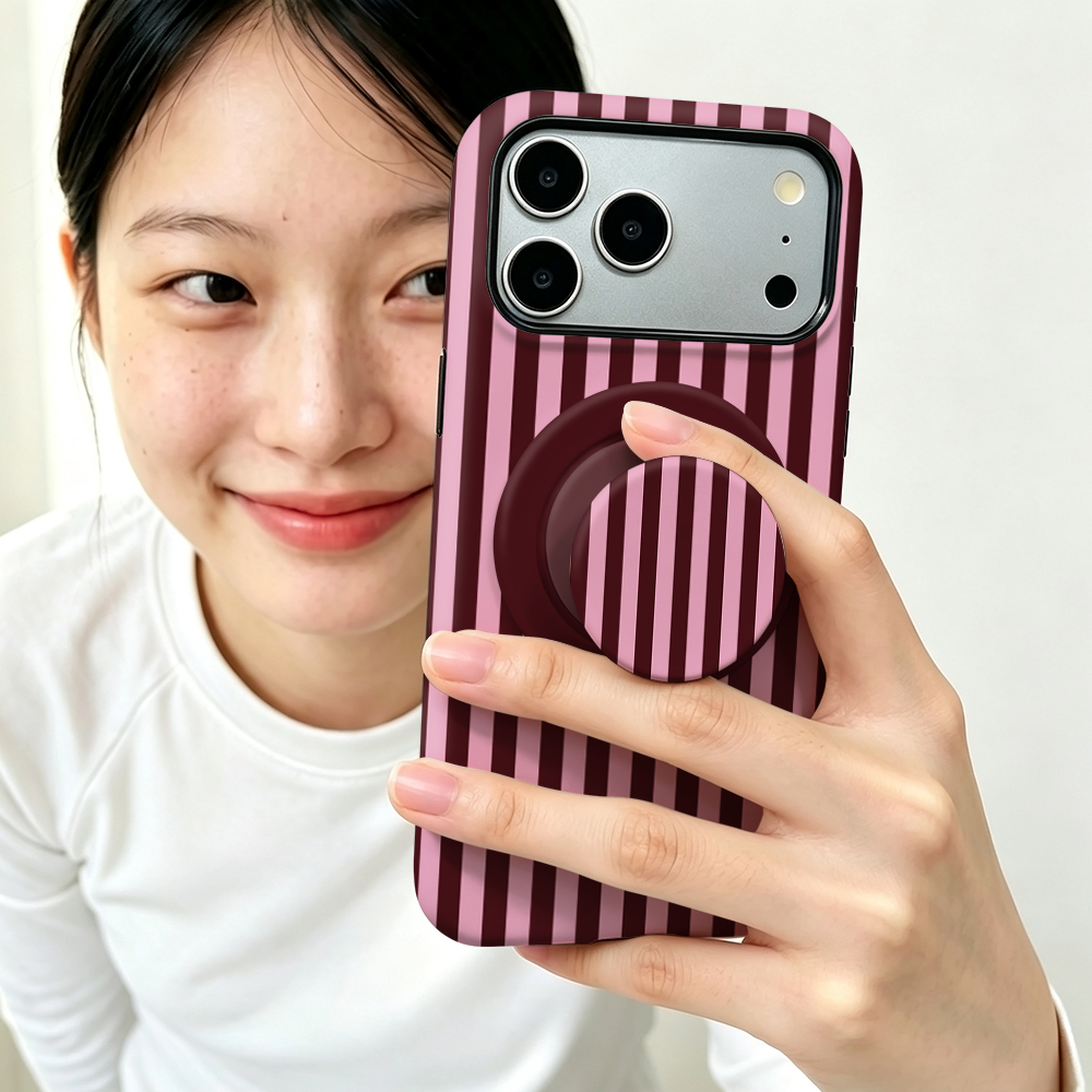 Striped Magnetic Case For iPho - Taco Stand Holder 评论和价格