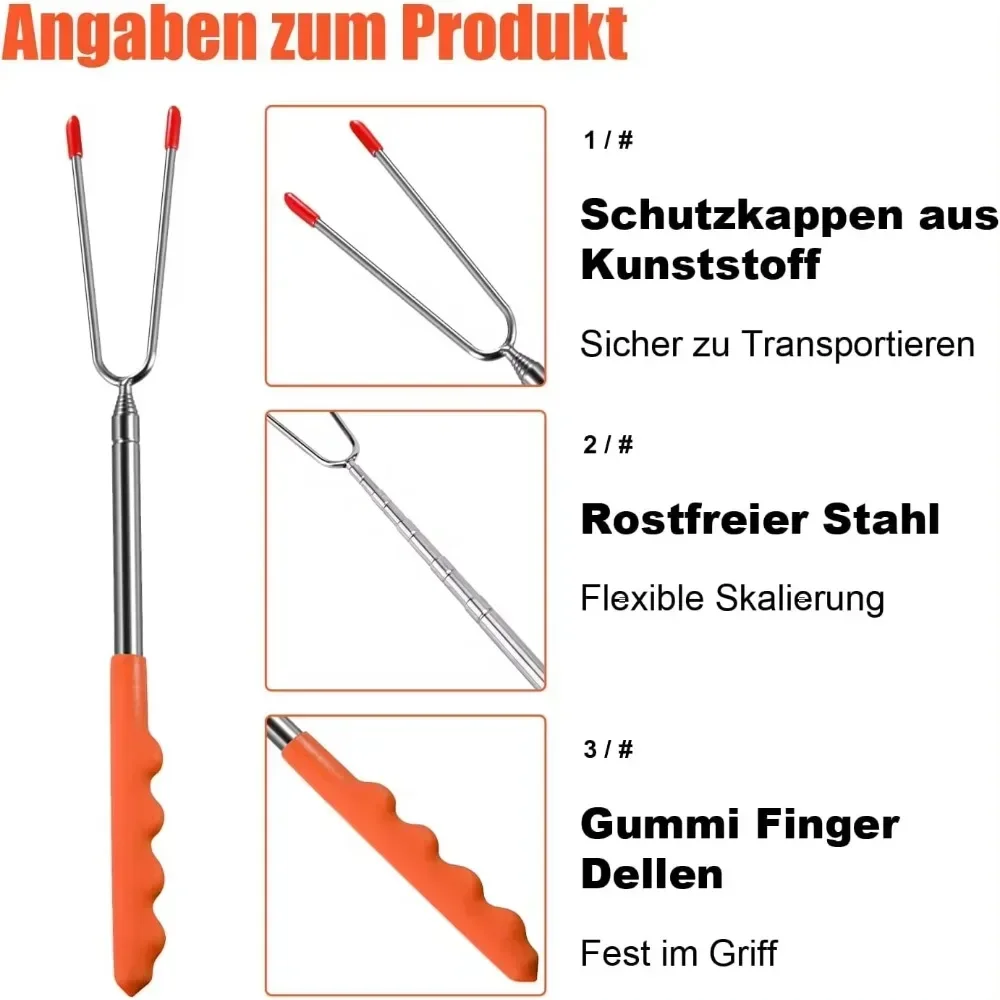 New BBQ Forks Telescopic  Barb - Corn Dog Stick 评论和价格