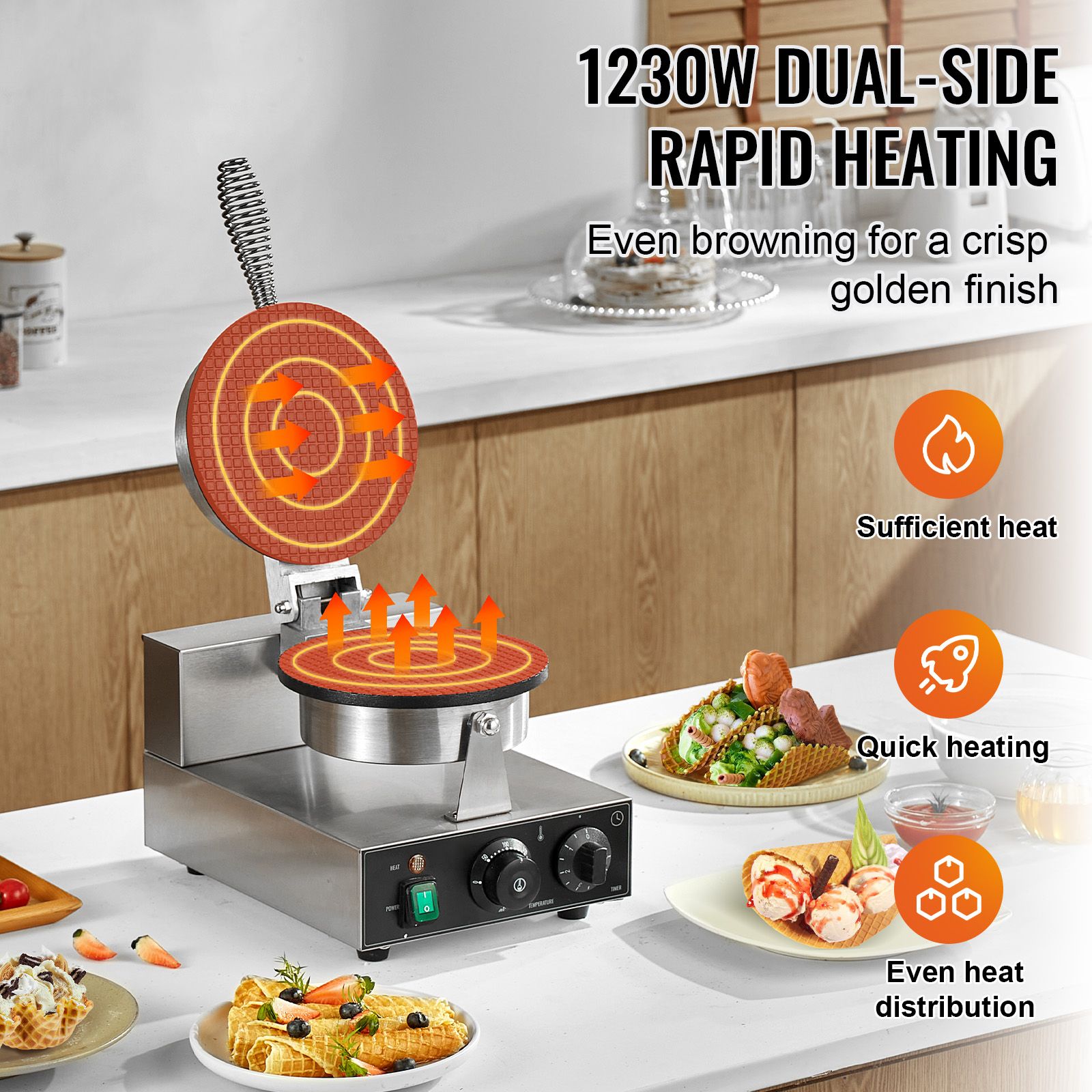 Electric Ice Cream Cone Maker, - Waffle Cone Maker 评论和价格