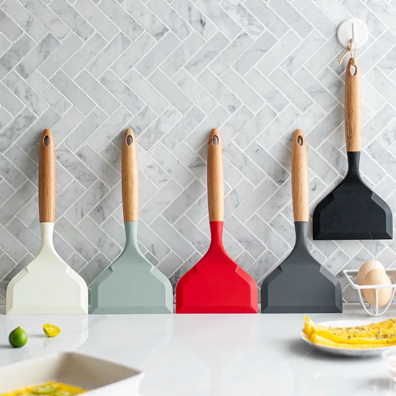2Pcs Silicone Spatula Wide Mou - Okonomiyaki Spatula 评论和价格